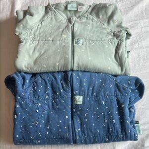 ErgoPouch Sleep Onesie 2.5 TOG Blue and Green Baby 2 Set Bundle